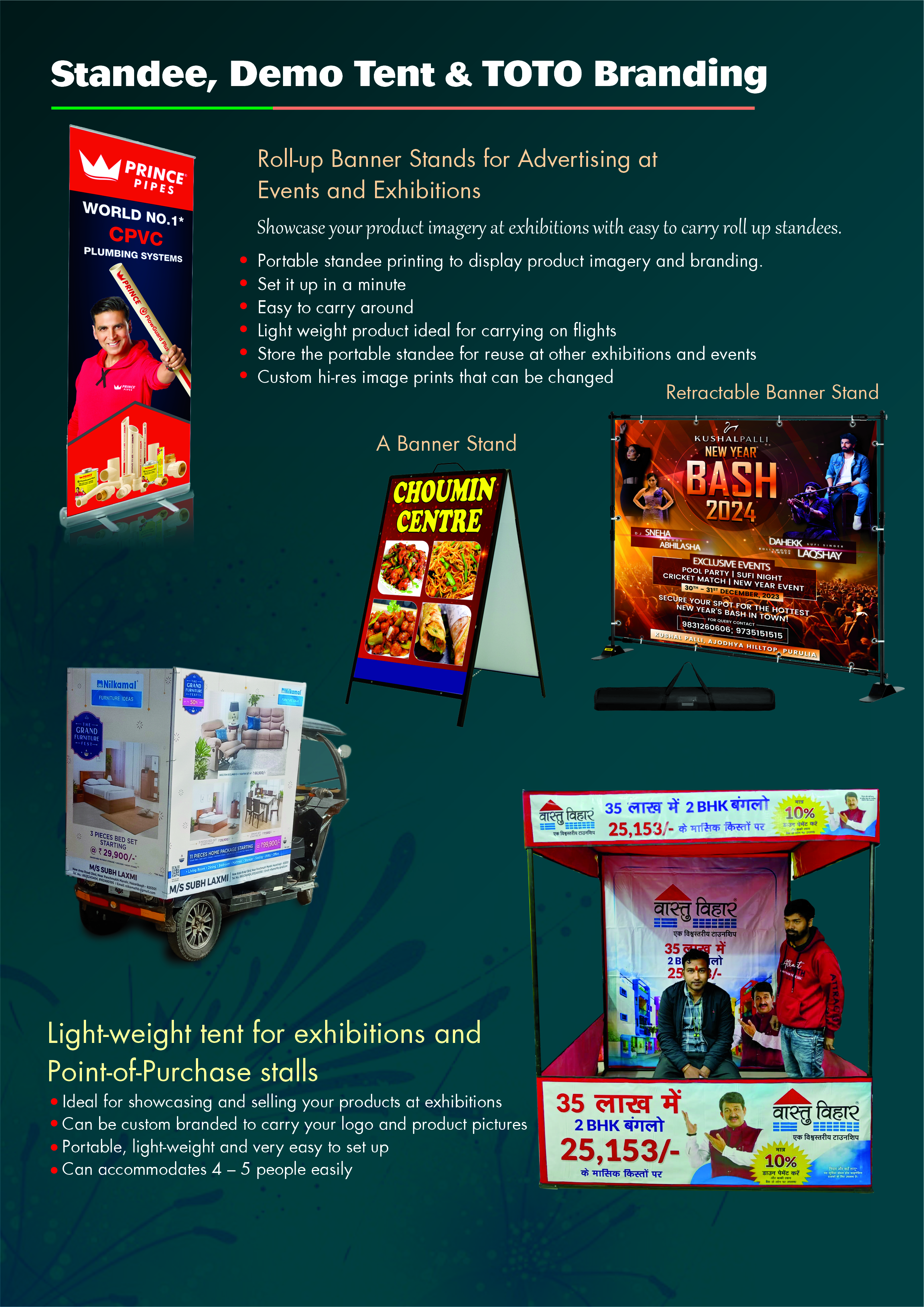 standee and toto branding